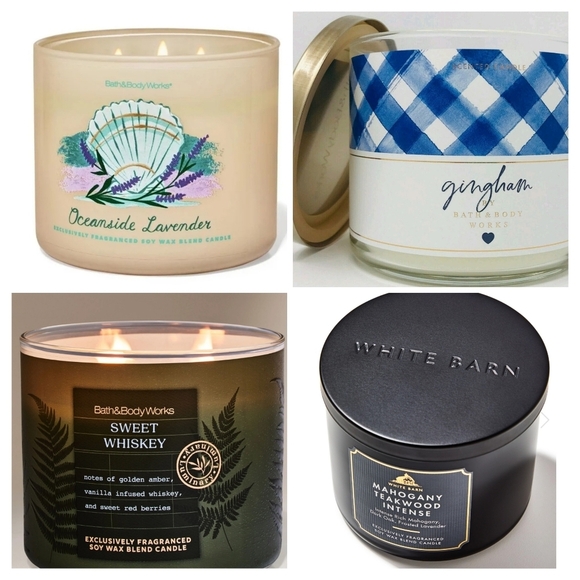 NEW Bath & Body Works, White Barn, 3-Wick, 14.5 oz Candle ~YOU CHOOSE THE SCENT! - Picture 4 of 5